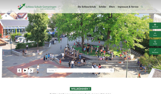 Startseite von der Homepage